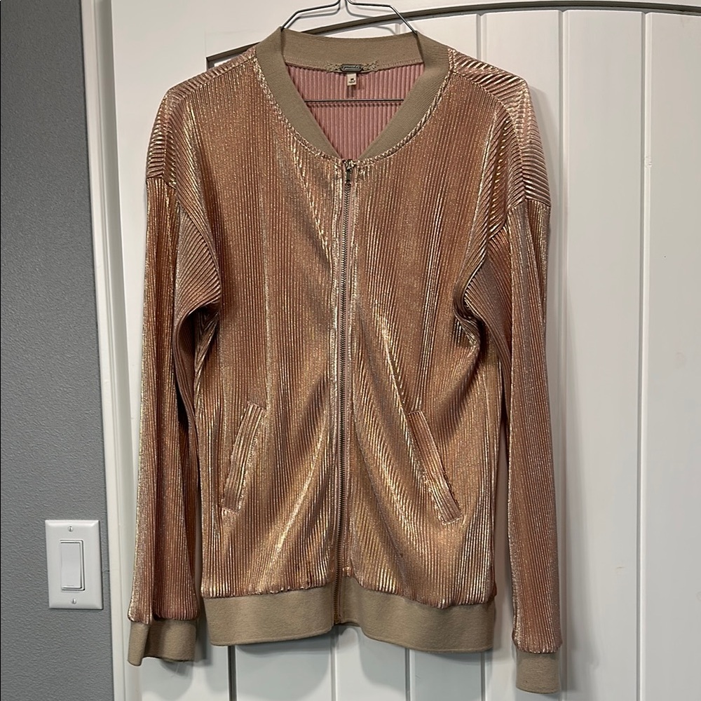 Gold Bomber Jacket